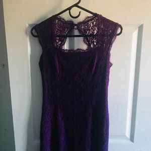 Adrianna Papell Lace Dress - Purple, Size 2